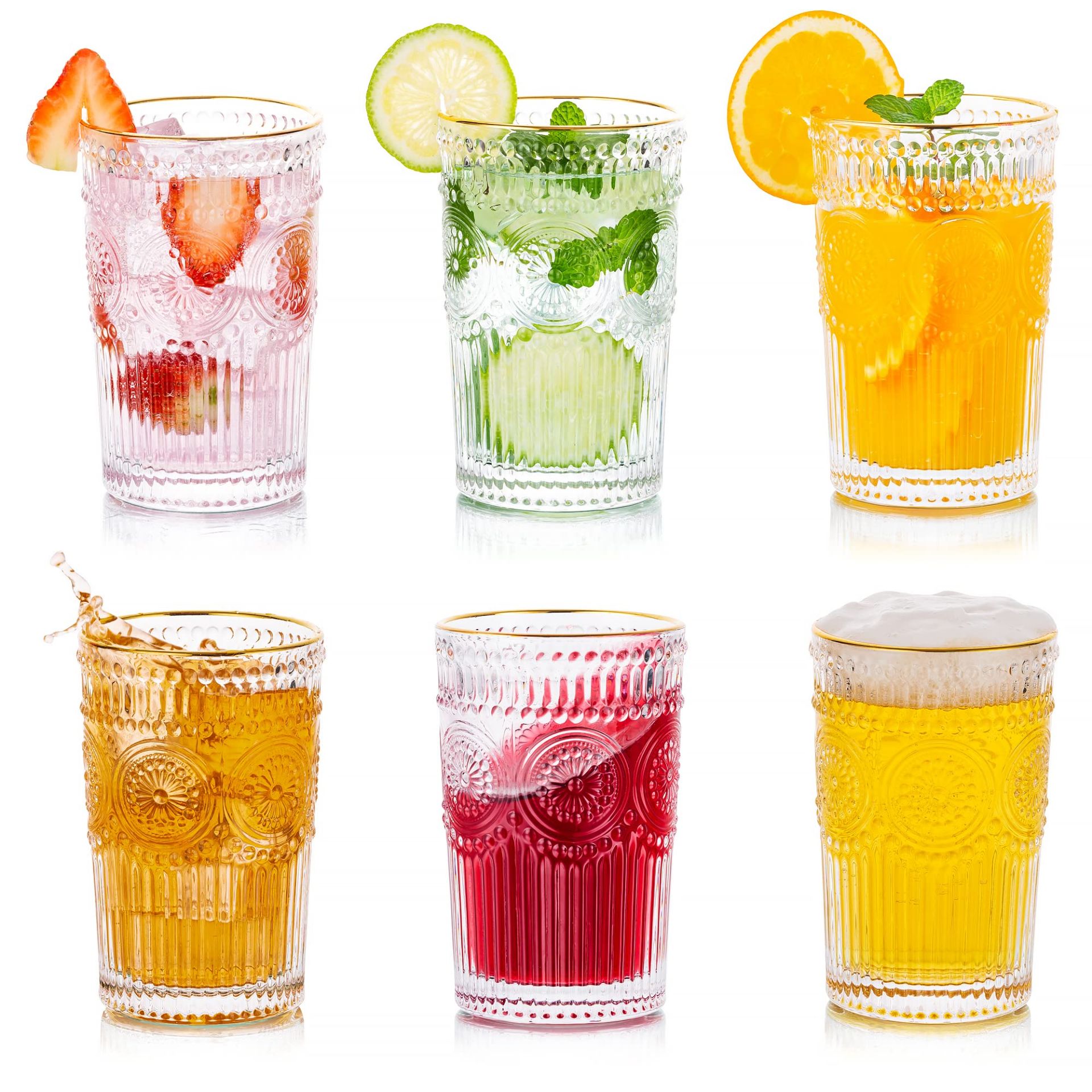 RRP £34.40 Glasseam Water Glasses Drinking