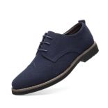 RRP £45.54 Men's Suede Leather Oxford Shoes Classic Lace Up Business