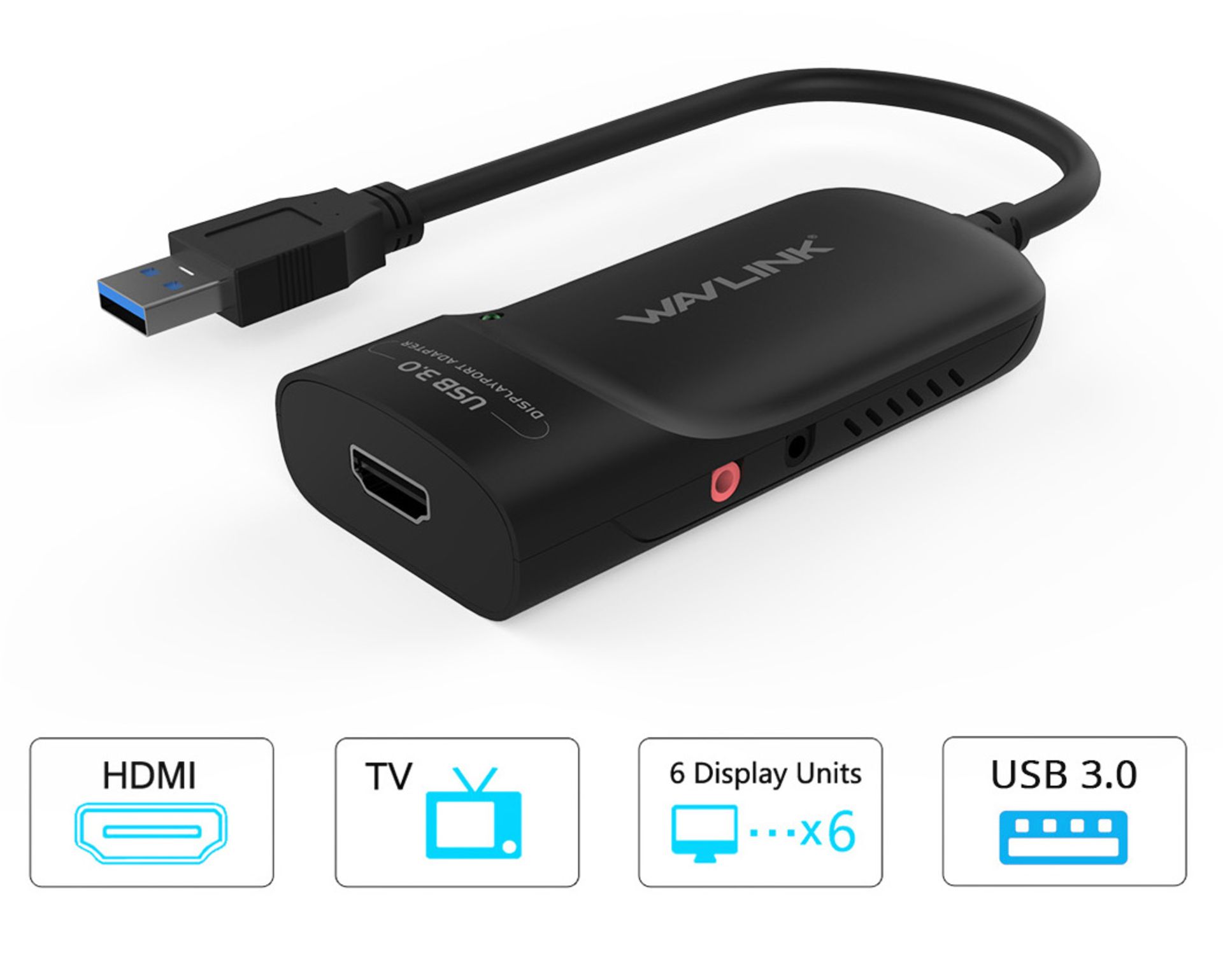 RRP £45.65 WAVLINK USB 3.0 to HDMI Adapter Slim External Video