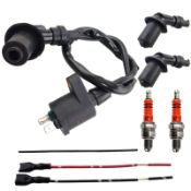 RRP £10.26 Motorcycle Ignition Coil + Three-Pole Spark Plug +