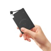 RRP £26.28 Auskang Mini Magnetic Portable Charger with Built-in Type C Cable