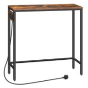 RRP £52.50 HOOBRO Console Table with Power Outlets
