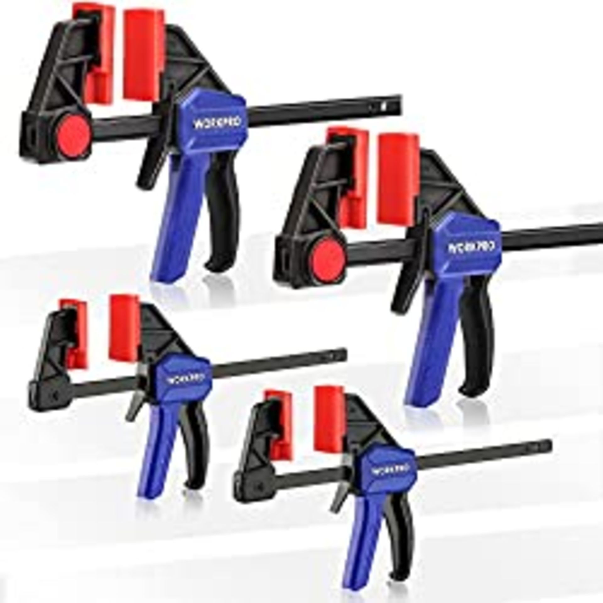 RRP £23.03 WORKPRO 4-Piece Clamps for Woodworking