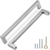 RRP £51.35 10 Pack Square Zinc Alloy Cabinet Handles