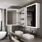 RRP £342.49 LUVODI Bathroom Mirror Cabinet with Lights: 500x700mm