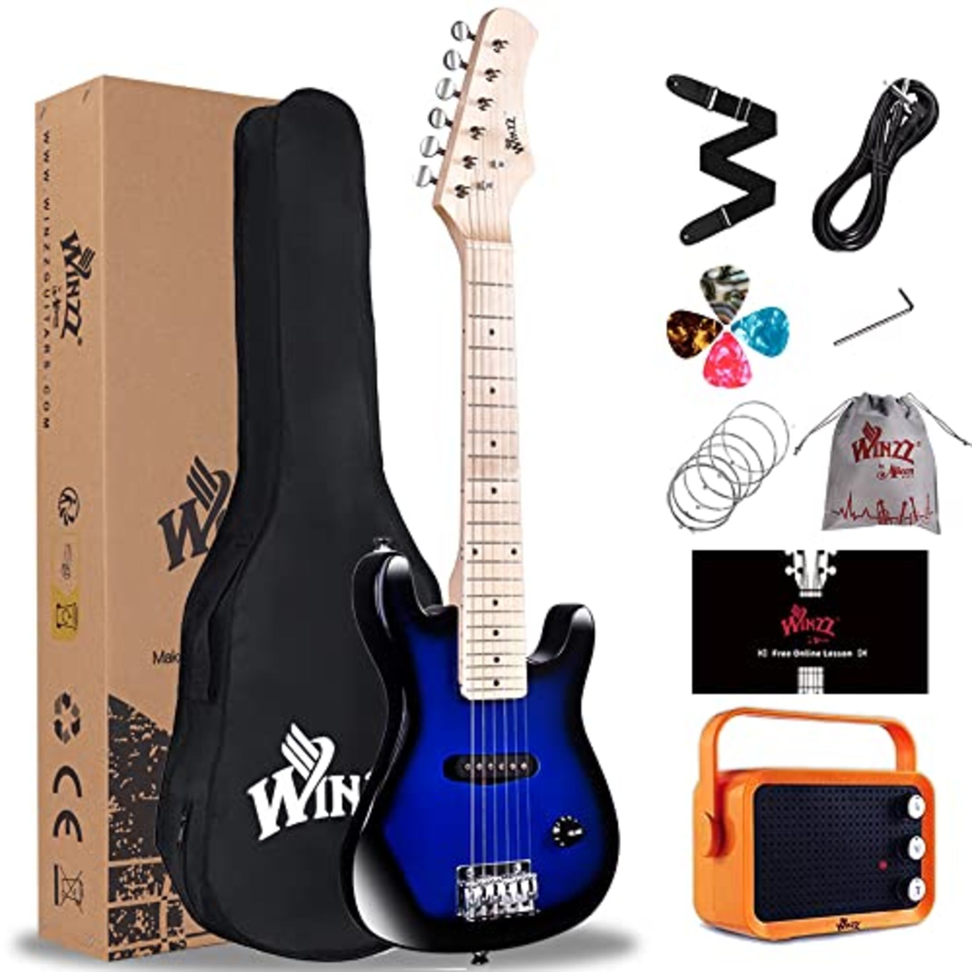 RRP £84.01 Winzz 30 Inch Kids Electric Guitar Beginner Kit