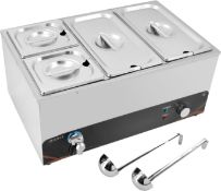 RRP £173.54 DULNICE Commercial Bain Marie Countertop Food Warmer