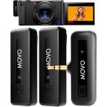 RRP £47.20 Movo Wireless Mini Duo Wireless Microphones for Camera