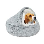 RRP £39.95 YAGE Calming Dog Bed Fluffy Plush Pet Bed under 10kg