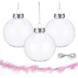 RRP £19.40 ilauke 12pcs Christmas Ball Clear Plastic Transparent