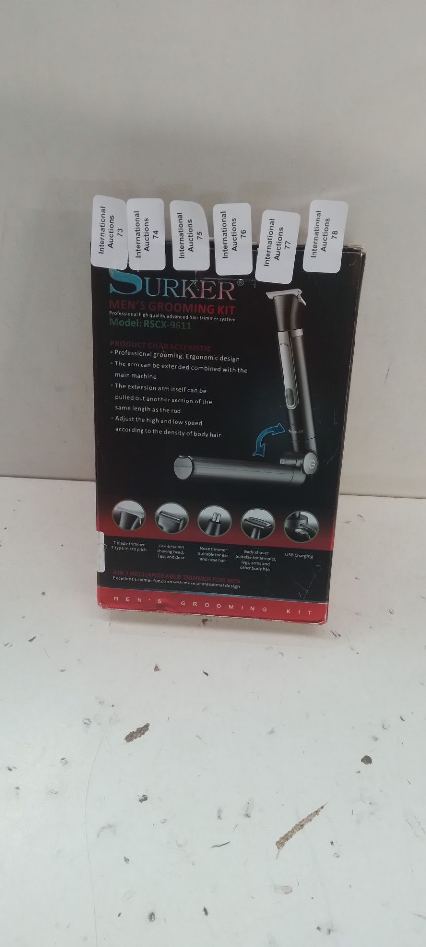 RRP £34.24 SURKER Mens Electric Back Shaver Body Grooming kit Body Trimmer Facial - Image 2 of 2