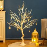 RRP £52.03 Sziqiqi 105cm White Twig Tree Easter Tree Centrepieces for Indoor Outdoor