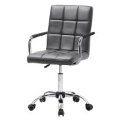 RRP £57.07 Warmiehomy Faux Leather Home Office Chair Swivel Desk