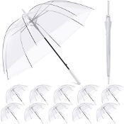 RRP £78.76 12 Pcs Wedding Umbrellas Birdcage Clear Umbrella Windproof