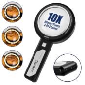 RRP £16.44 COONOO Magnifying Glass with Light for Close Work 5X