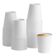 RRP £14.82 Comfy Package [100 Pack] 10 oz.-300 ml White Paper Hot Cups, Coffee & Tea Cups