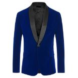 RRP £71.91 Lars Amadeus Men's Shawl Lapel Blazer One Button Slim