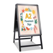 RRP £65.06 STANDNEE Pavement Sign Frame Sign Board Double Sided