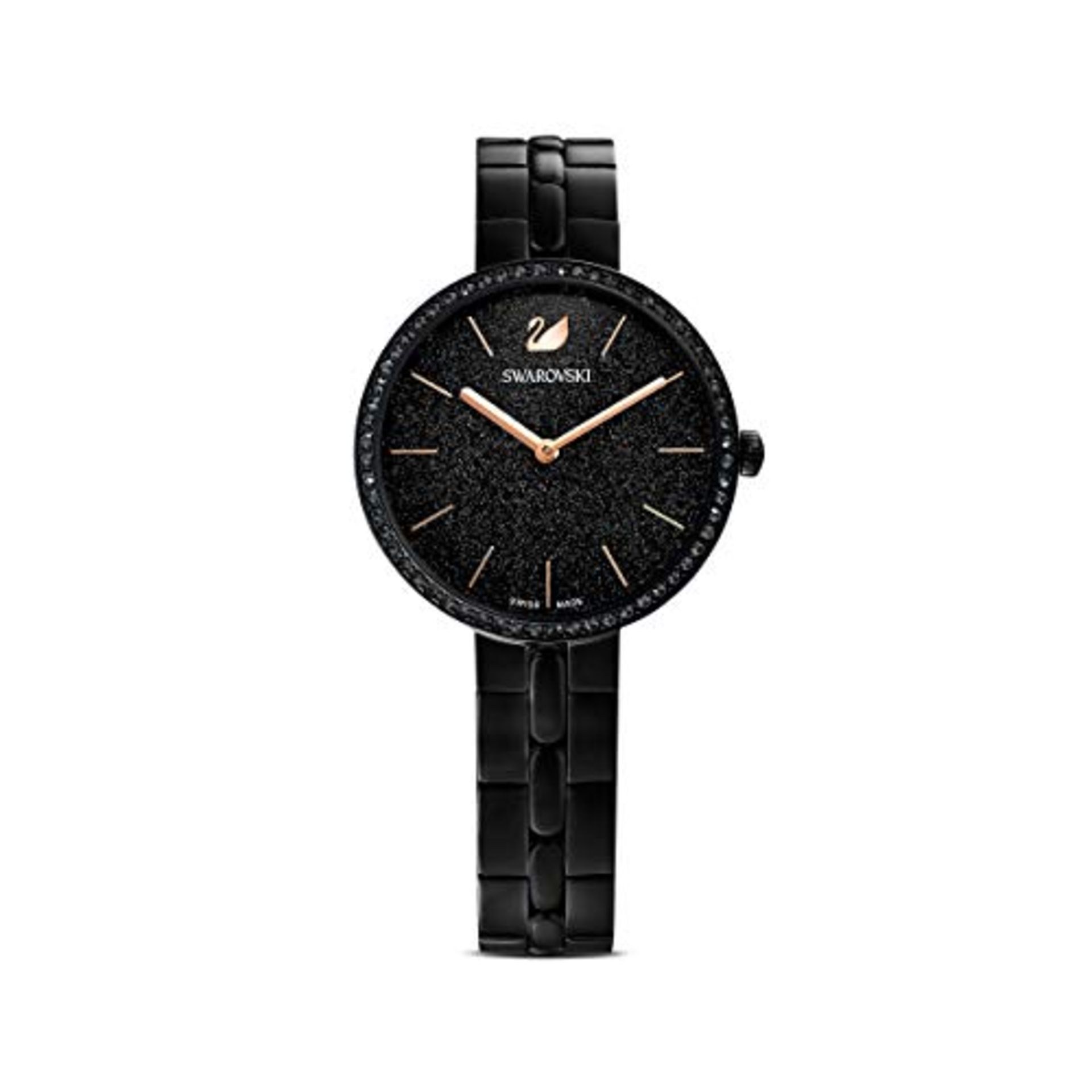 RRP £164.98 Swarovski Cosmopolitan watch, Metal bracelet, Black, Black PVD