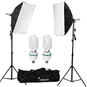 RRP £79.90 Abeststudio 2x 135W Continuous Lighting Kit 20"x28"/50x70cm