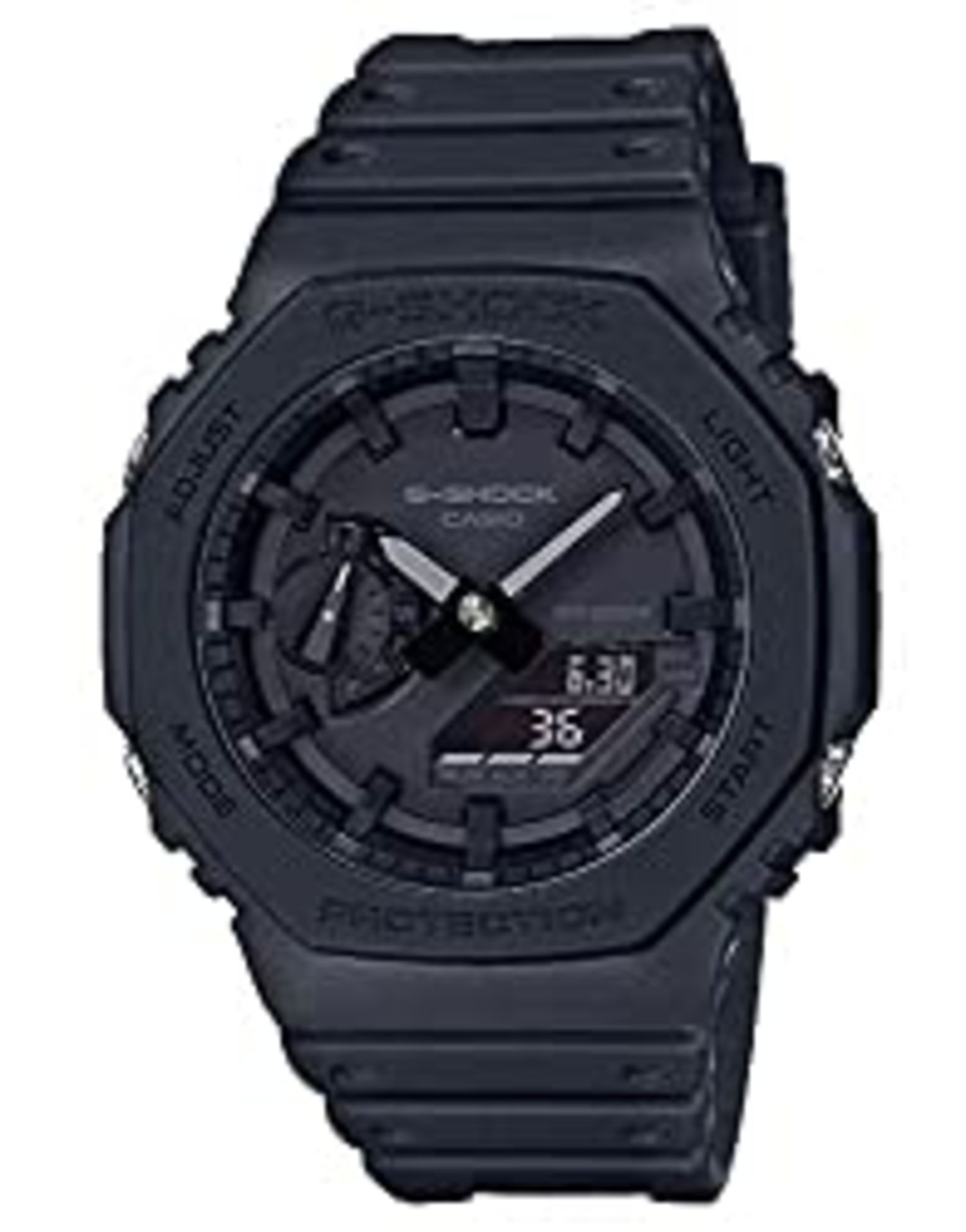 RRP £94.76 Casio Men Analogue-Digital Quartz Watch with Plastic Strap GA-2100-1A1ER