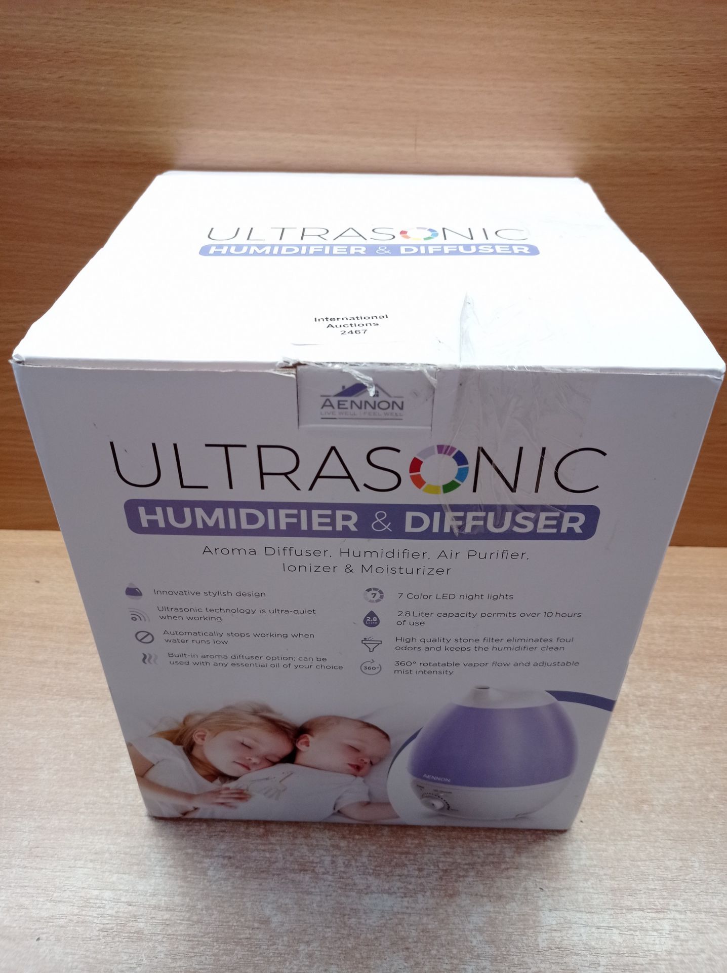 RRP £45.65 AENNON Air Humidifier For Bedroom - Image 2 of 2