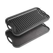 RRP £37.94 Cast Iron Griddle Plate for Gas Hob and BBQ Griddle