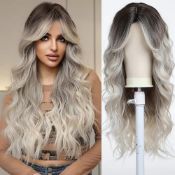 RRP £24.88 Esmee Long Wavy Ombre Mixed Blonde Wigs for Women Natuaral