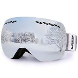 RRP £30.81 Supertrip Ski Goggles Over Glasses UV400 Anti-fog Skiing