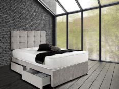 RRP £319.65 GHOST BEDS Capri Plush Divan Bed Base Only