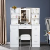 RRP £215.78 Puselo Dressing Table Vanity Makeup Table with Lights Mirror