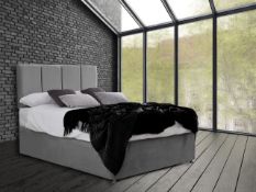 RRP £331.07 GHOST BEDS Fourpanel Venice Plush Divan Bed Base & Headboard