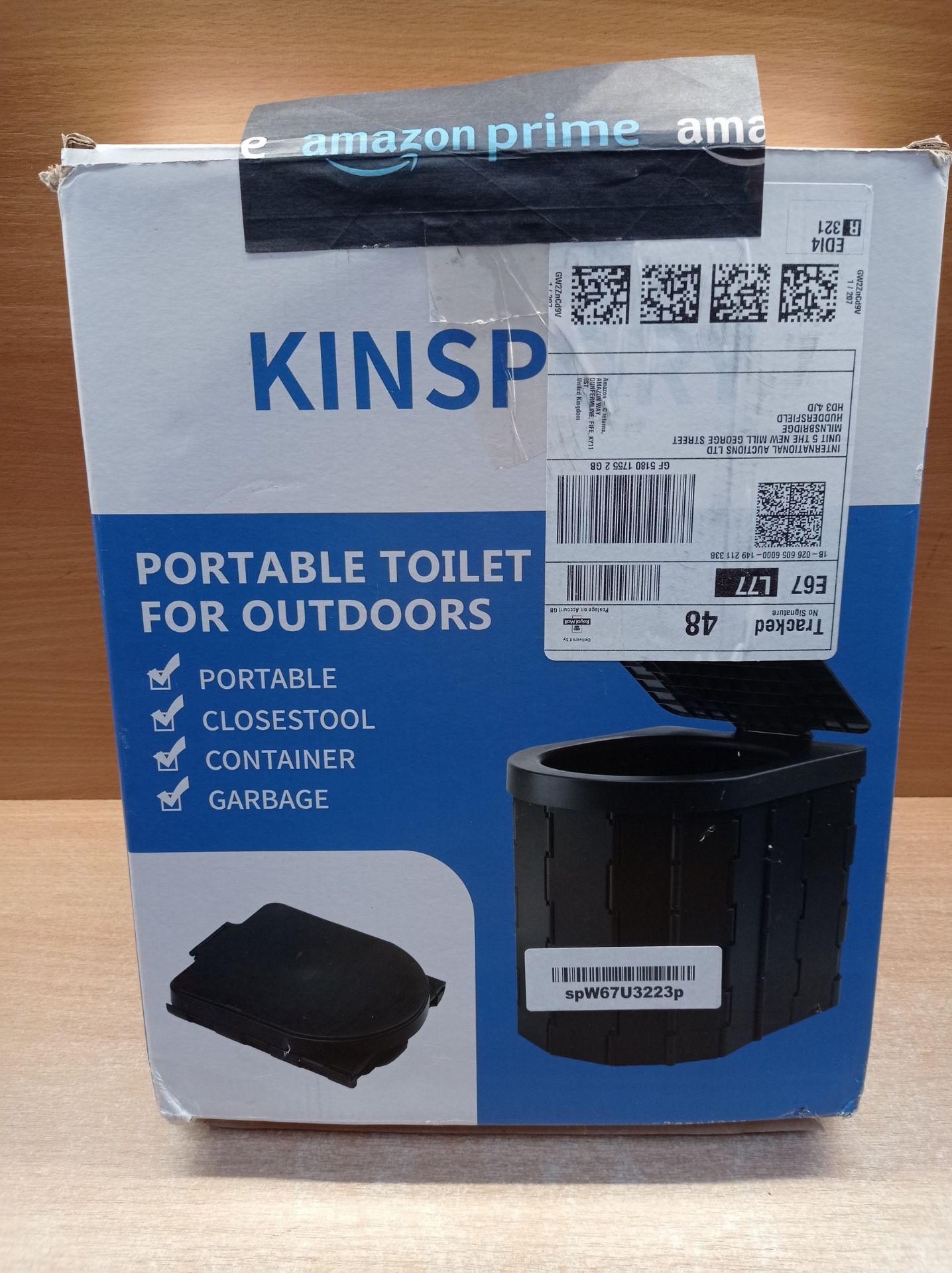 RRP £24.32 KINSPORY Portable Toilet Outdoor Camping Toilet Fishing - Image 2 of 2