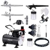 RRP £125.57 SAGUD Airbrush Kit with Compressor