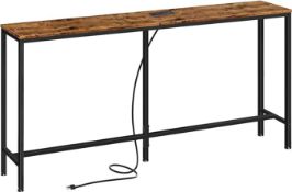 RRP £85.61 HOOBRO Slim Console Table with Charging Station