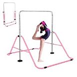 RRP £106.07 FBSPORT Kids Gymnastics Bar with Adjustable Folding