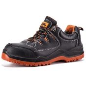 RRP £52.77 Black Hammer Men's Safety Trainers Genuine Leather