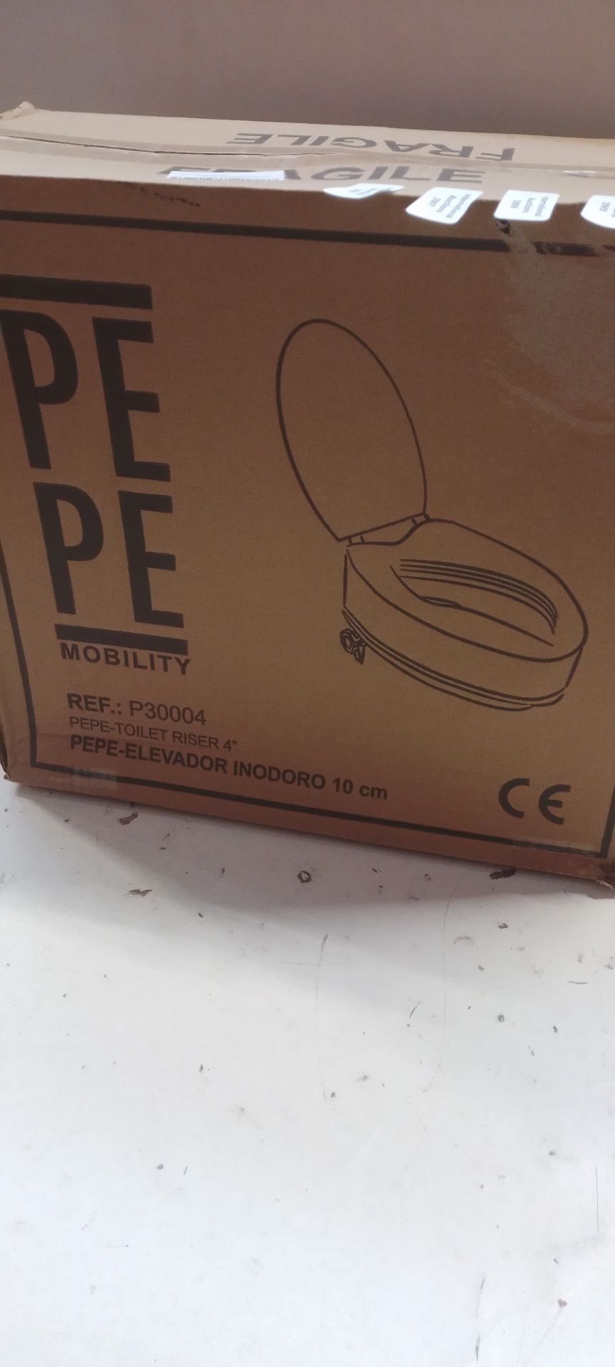 RRP £44.65 Pepe - Raised Toilet Seat with Lid 4 Inches - Image 2 of 2