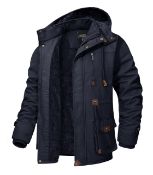 RRP £65.73 KEFITEVD Men's Thermal Fleeced Jacket Coats Windproof