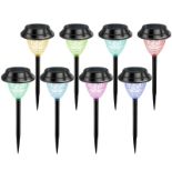 RRP £45.11 Ahongem 8 Pack LED Garden Lights Solar Powered Waterproof