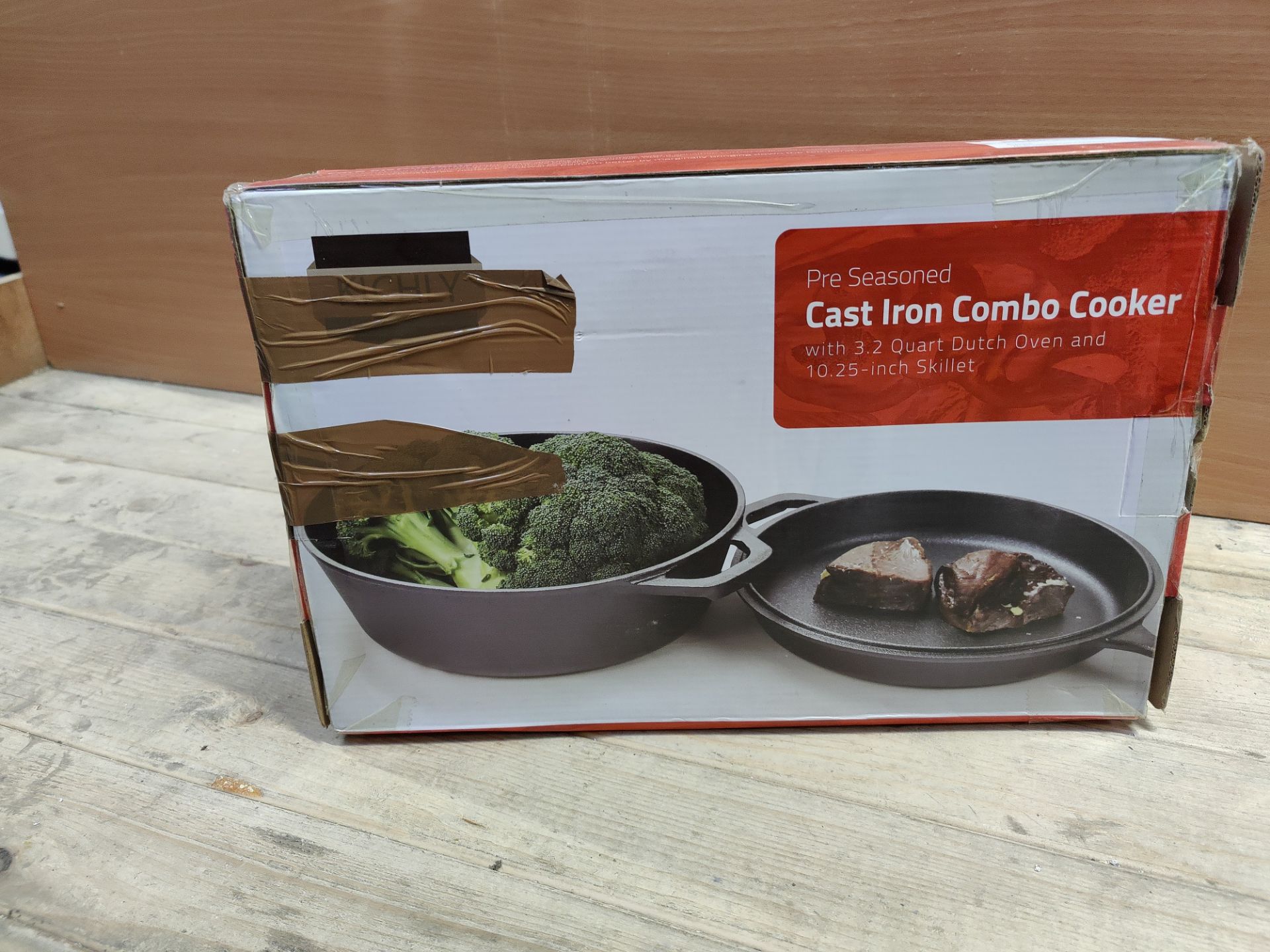 RRP £43.26 KICHLY 3L/3.2 Quart Pre Seasoned Cast Iron Pan - Image 2 of 2