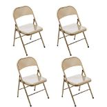 RRP £109.42 LeChamp 4 Steel Folding Chair Strong Metal Frame Camping