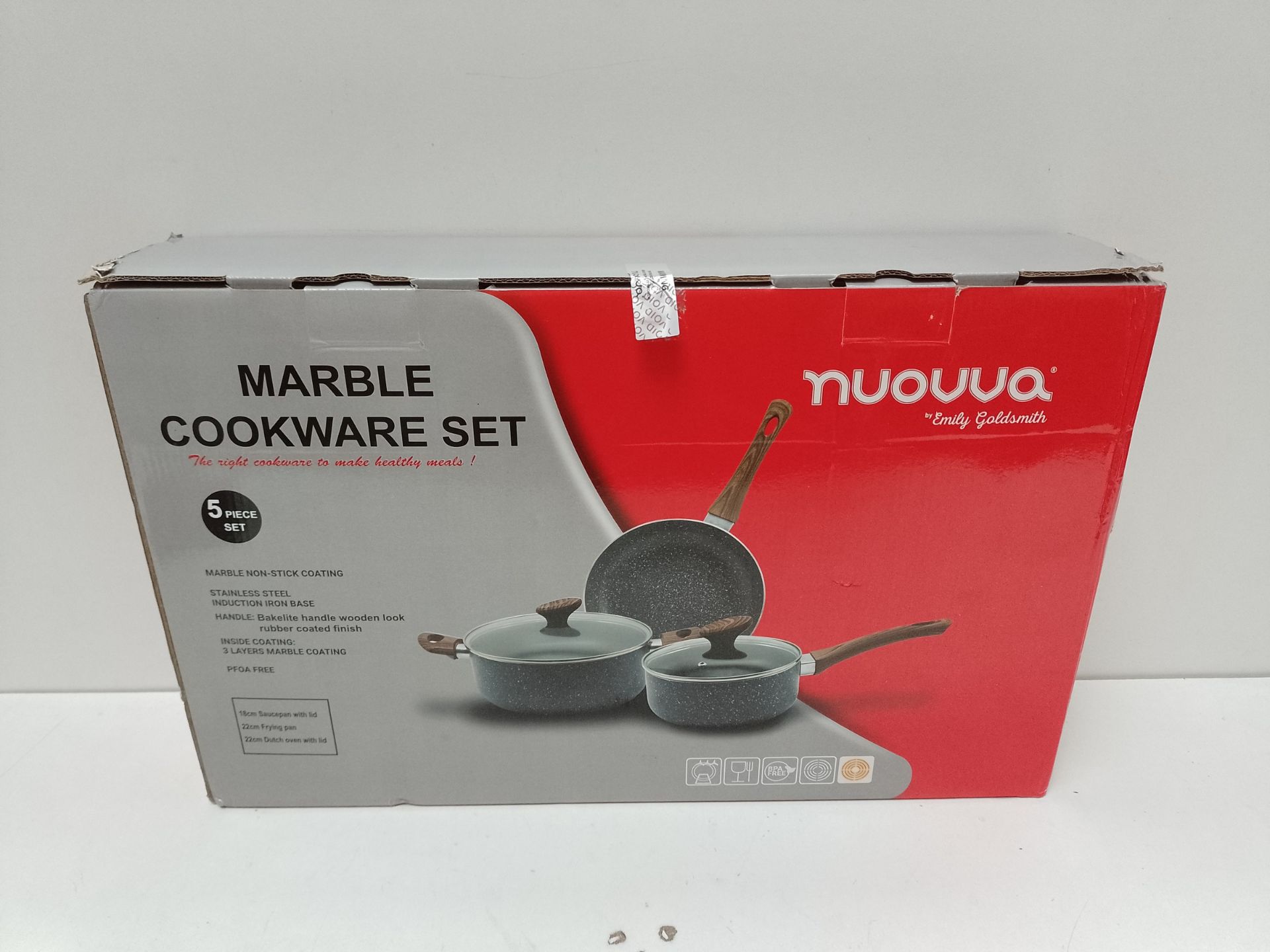 RRP £45.65 Non Stick Pots and Pans Set Induction Hob Pots - Image 2 of 2