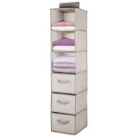 RRP £28.03 mDesign Hanging Wardrobe Organiser Fabric Wardrobe