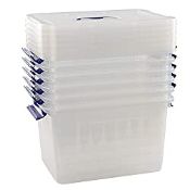RRP £34.24 Eudokky 10 Liter Plastic Lidded Storage Boxes