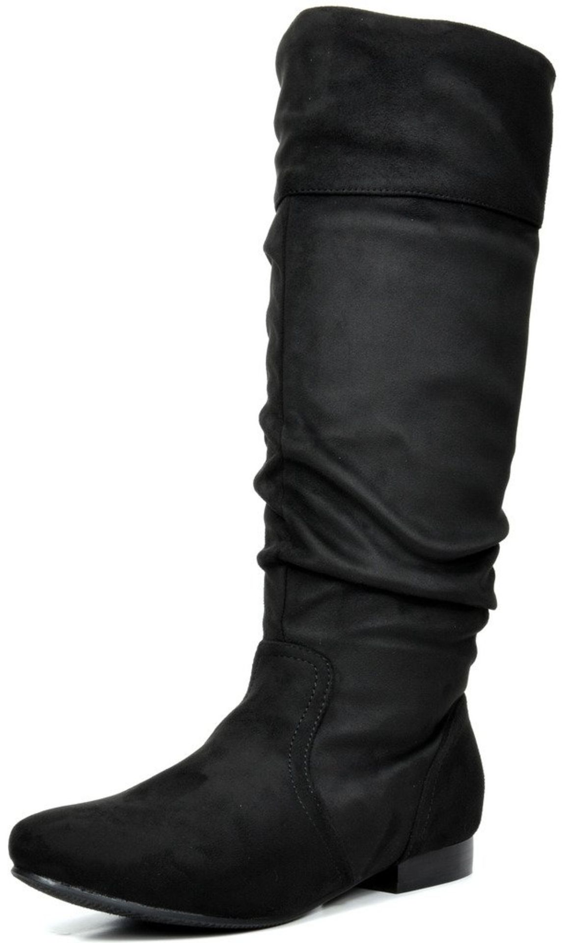 RRP £41.09 DREAM PAIRS Women's BLVD Black Knee High Pull On Fall