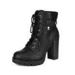 RRP £38.80 DREAM PAIRS Women's SCANDL Black High Heel Ankle Bootie Size 6.5 US/4.5 UK