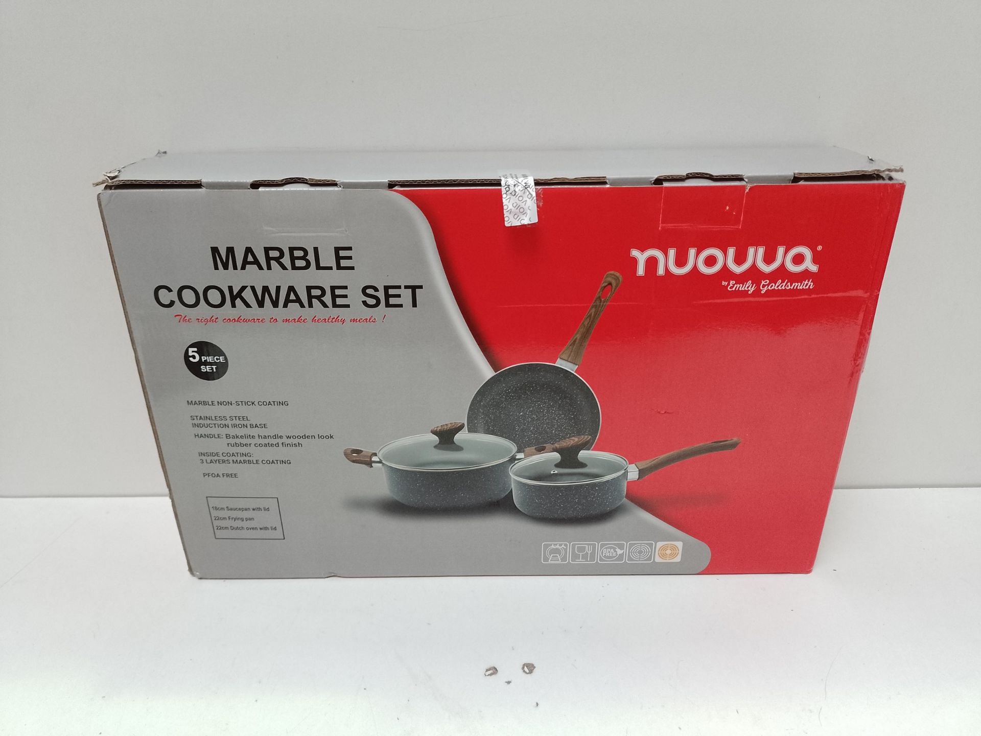 RRP £45.65 Non Stick Pots and Pans Set Induction Hob Pots - Image 2 of 2