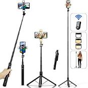 RRP £29.06 Selfie Stick Phone Tripod with Remote and LED Fill Lights
