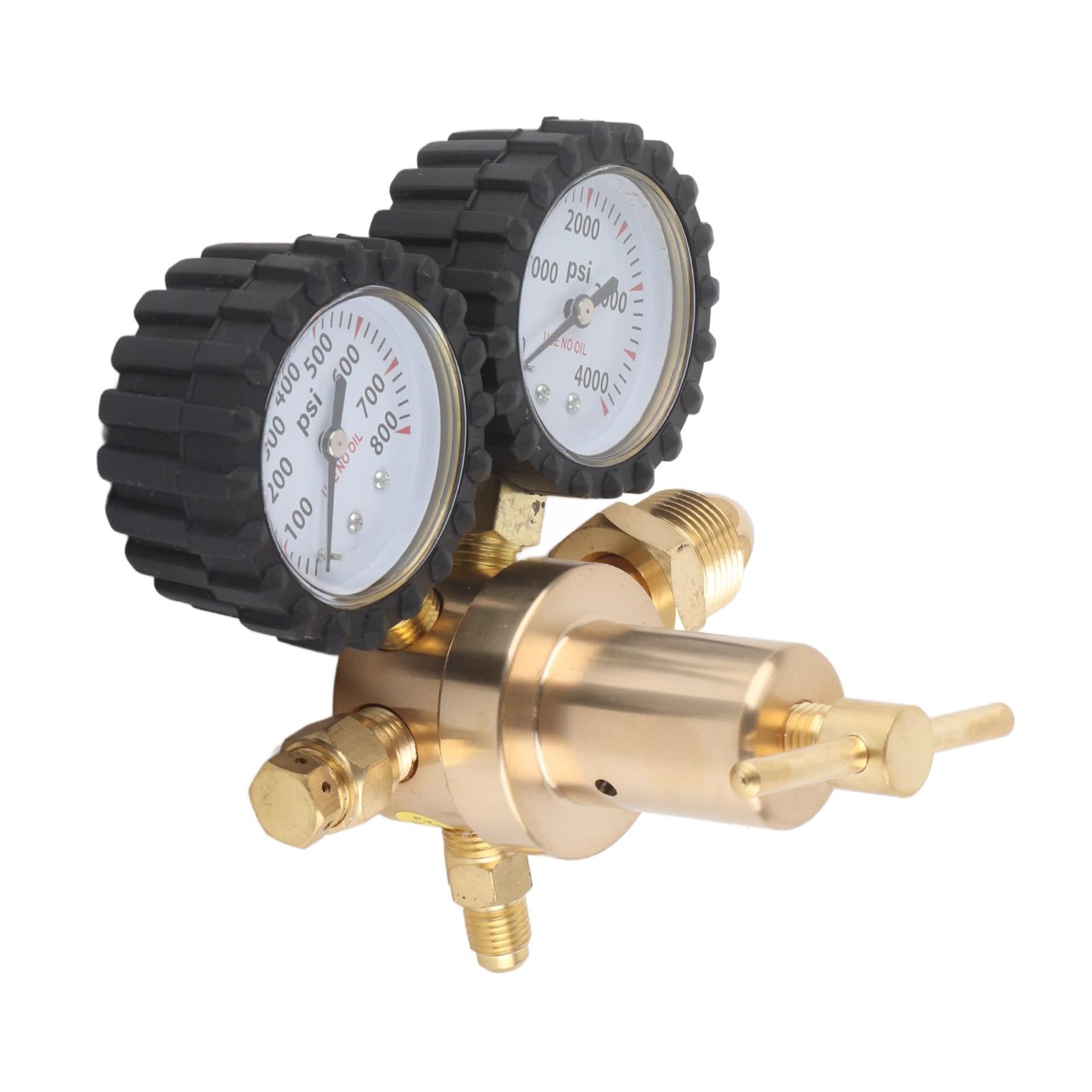 RRP £67.98 Brass Nitrogen Regulator Dual Gauge Gas Air Pressure